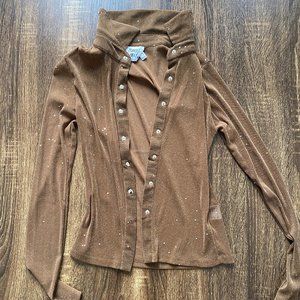 Princess Polly Button Down Mesh Going Out Top